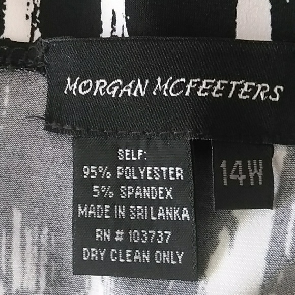 Morgan Mcfeeters Sz 14W Black & White Dress - Picture 4 of 5